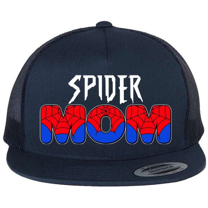 Funny Spider Mom Matching Family Shirts Flat Bill Trucker Hat