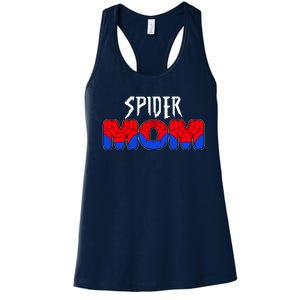 Funny Spider Mom Matching Family Shirts Women's Racerback Tank