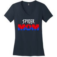 Funny Spider Mom Matching Family Shirts Women's V-Neck T-Shirt