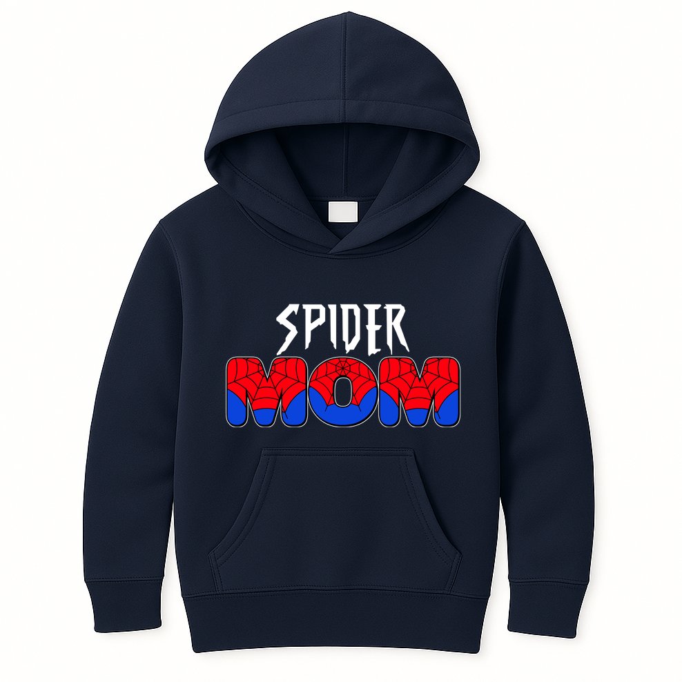 Funny Spider Mom Matching Family Shirts Kids Hoodie