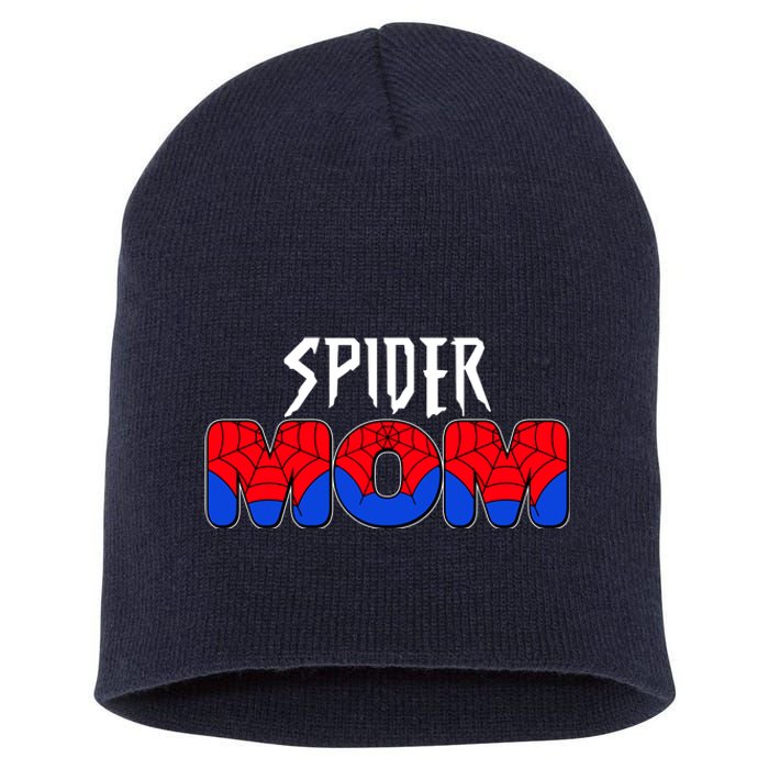 Funny Spider Mom Matching Family Shirts Short Acrylic Beanie