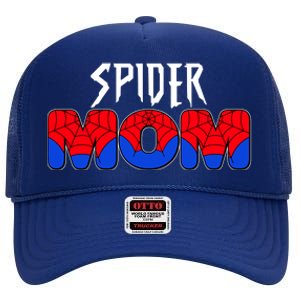 Funny Spider Mom Matching Family Shirts High Crown Mesh Back Trucker Hat