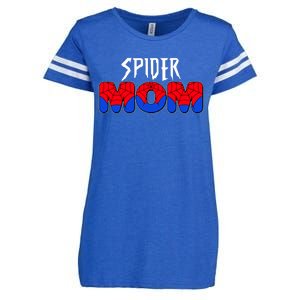 Funny Spider Mom Matching Family Shirts Enza Ladies Jersey Football T-Shirt