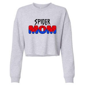 Funny Spider Mom Matching Family Shirts Cropped Pullover Crew