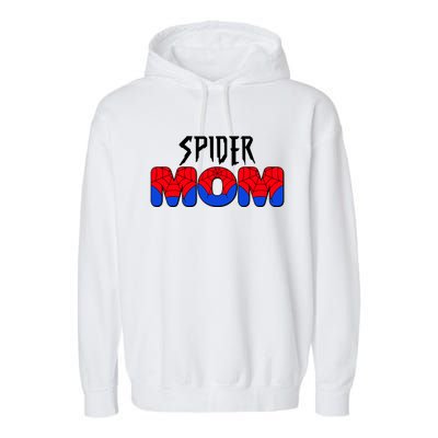 Funny Spider Mom Matching Family Shirts Garment-Dyed Fleece Hoodie