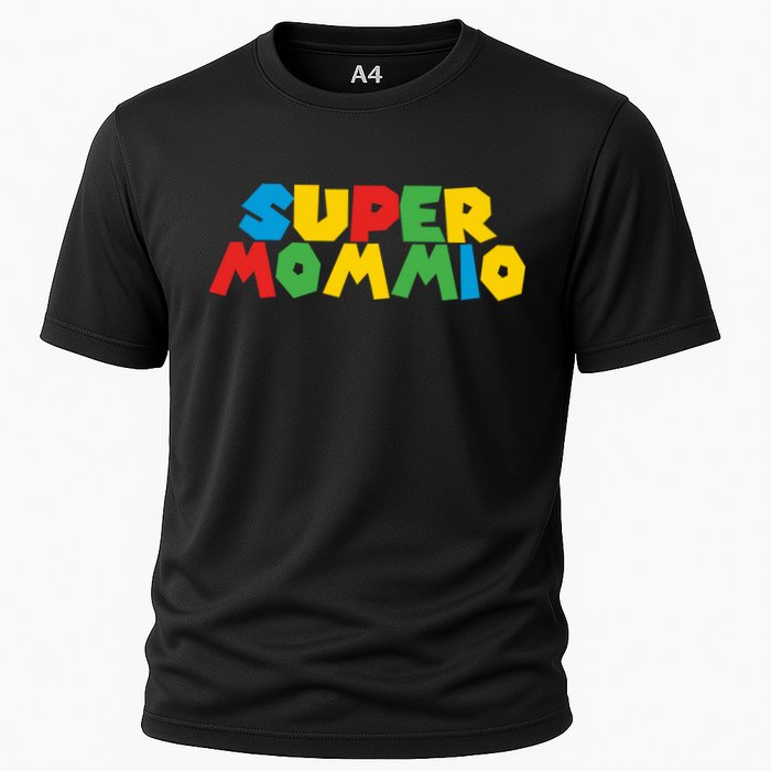 Funny Super Mommio Mother's Day Gamer Cooling Performance Crew T-Shirt