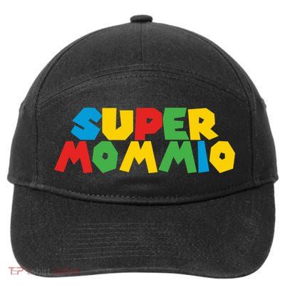 Funny Super Mommio Mother's Day Gamer 7-Panel Snapback Hat