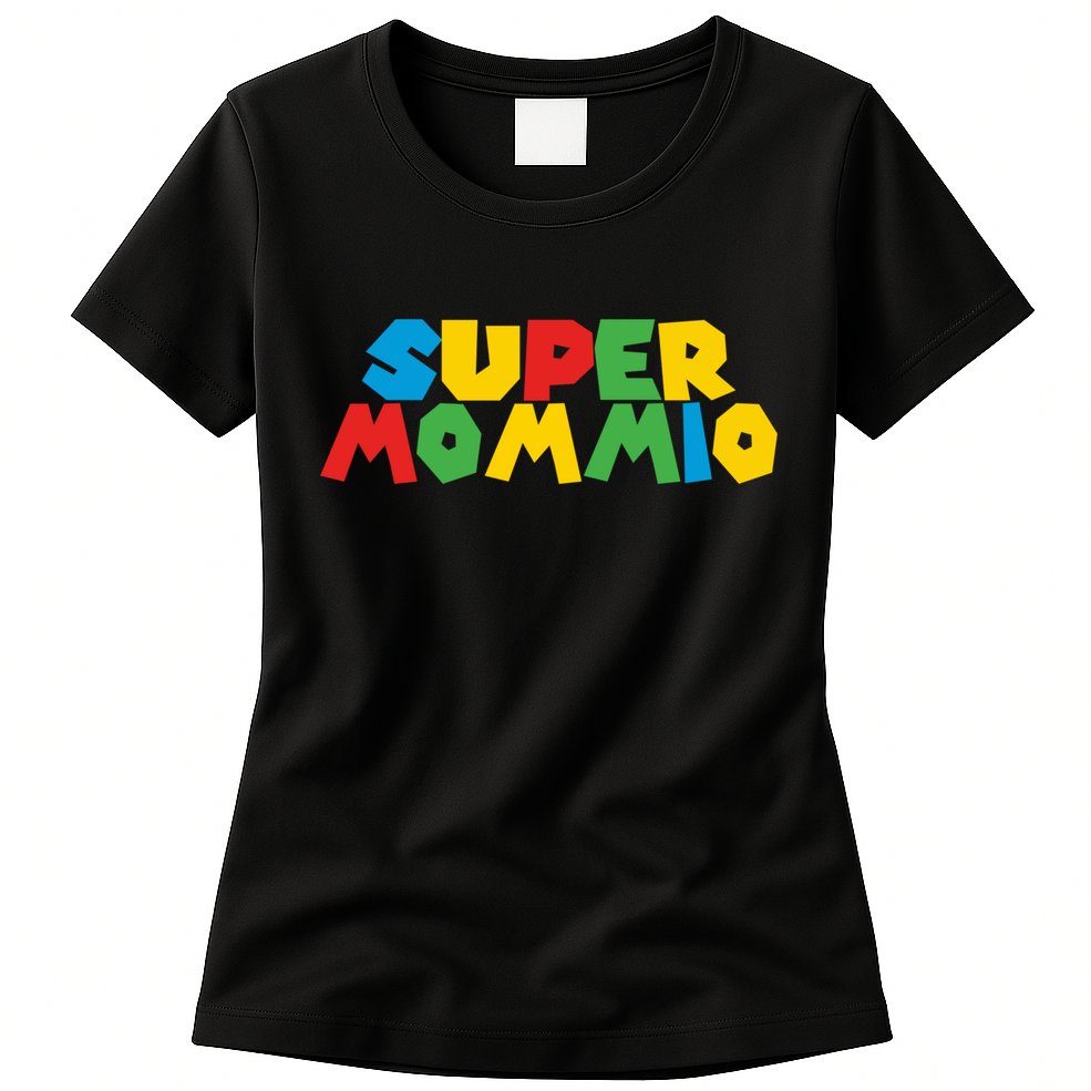Funny Super Mommio Mother's Day Gamer Womens T-Shirt