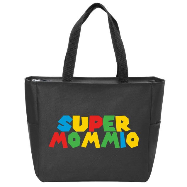 Funny Super Mommio Mother's Day Gamer Zip Tote Bag