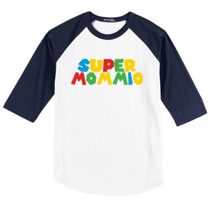 Funny Super Mommio Mother's Day Gamer Baseball Sleeve Shirt