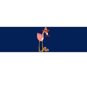 Flamingo Sombrero Mustache Mexican Funny Cinco De Mayo Gift Bumper Sticker