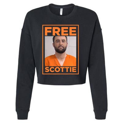 Free Scottie Mug Shot Funny Humour Cropped Pullover Crew