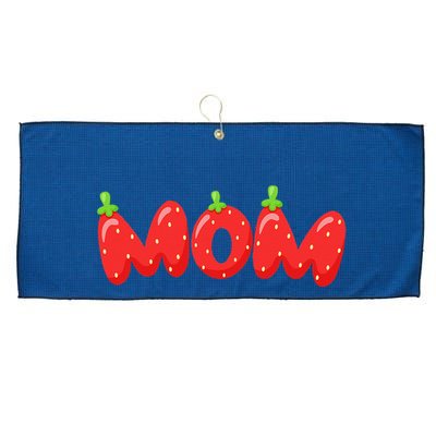 Fruitarian Strawberry Mom Loves Berries Perfect MotherS Day Large Microfiber Waffle Golf Towel