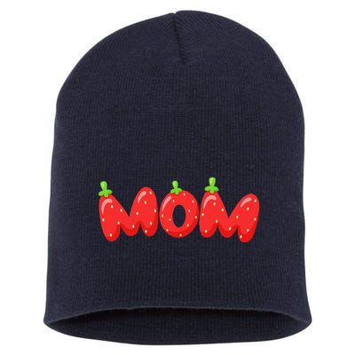 Fruitarian Strawberry Mom Loves Berries Perfect MotherS Day Short Acrylic Beanie