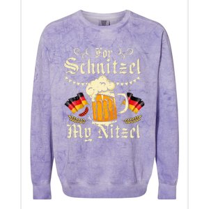 For S.chnitzel My Nitzel Funny O.ktoberfest Colorblast Crewneck Sweatshirt