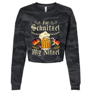 For S.chnitzel My Nitzel Funny O.ktoberfest Cropped Pullover Crew