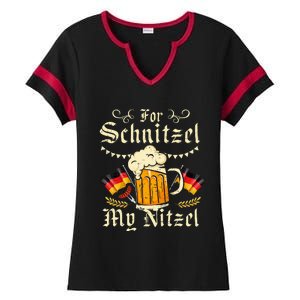 For S.chnitzel My Nitzel Funny O.ktoberfest Ladies Halftime Notch Neck Tee