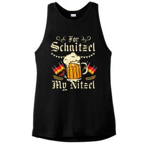 For S.chnitzel My Nitzel Funny O.ktoberfest Ladies PosiCharge Tri-Blend Wicking Tank