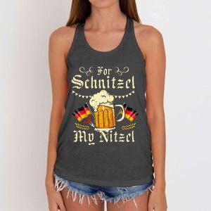 For S.chnitzel My Nitzel Funny O.ktoberfest Women's Knotted Racerback Tank