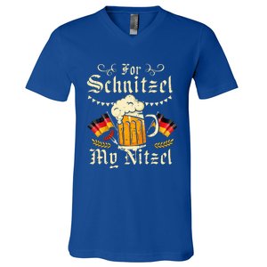 For S.chnitzel My Nitzel Funny O.ktoberfest V-Neck T-Shirt