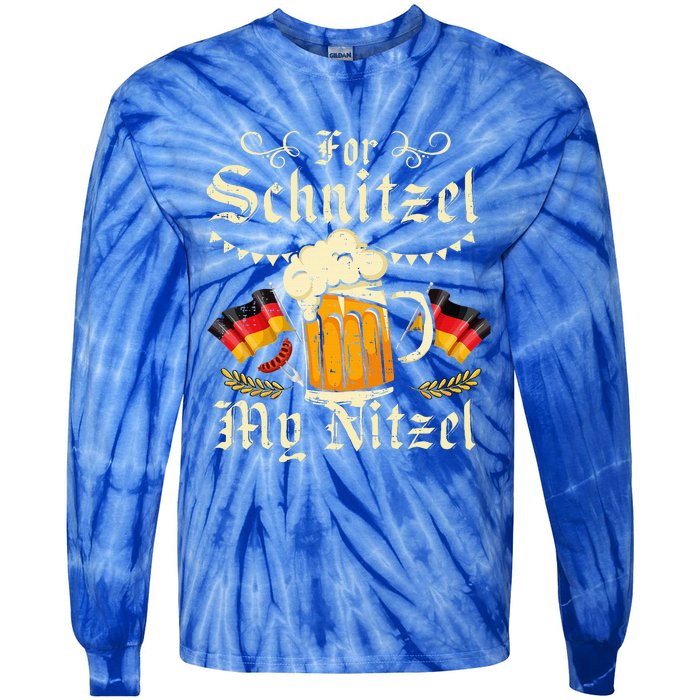 For S.chnitzel My Nitzel Funny O.ktoberfest Tie-Dye Long Sleeve Shirt