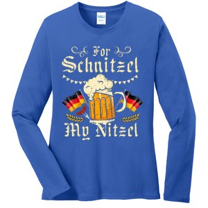 For S.chnitzel My Nitzel Funny O.ktoberfest Ladies Long Sleeve Shirt