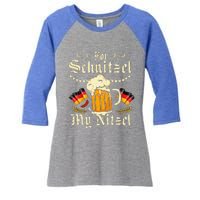 For S.chnitzel My Nitzel Funny O.ktoberfest Women's Tri-Blend 3/4-Sleeve Raglan Shirt