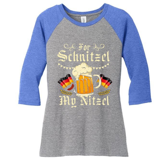 For S.chnitzel My Nitzel Funny O.ktoberfest Women's Tri-Blend 3/4-Sleeve Raglan Shirt