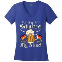 For S.chnitzel My Nitzel Funny O.ktoberfest Women's V-Neck T-Shirt