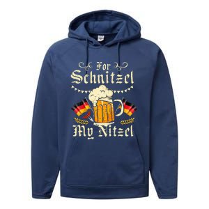 For S.chnitzel My Nitzel Funny O.ktoberfest Performance Fleece Hoodie