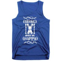 Funny Skiing Makes Me Happy Ski Gift Tank Top