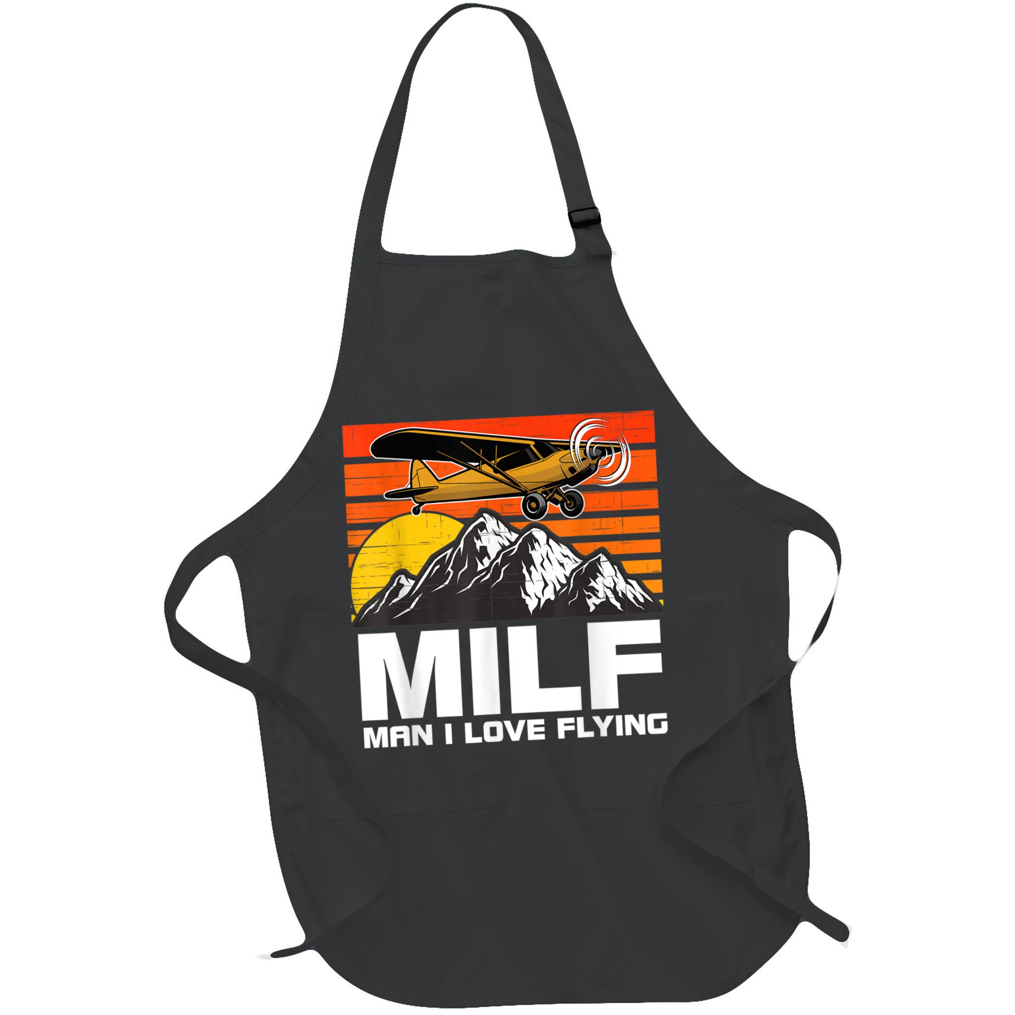 Funny Saying MILF Man I Love Flying Apron