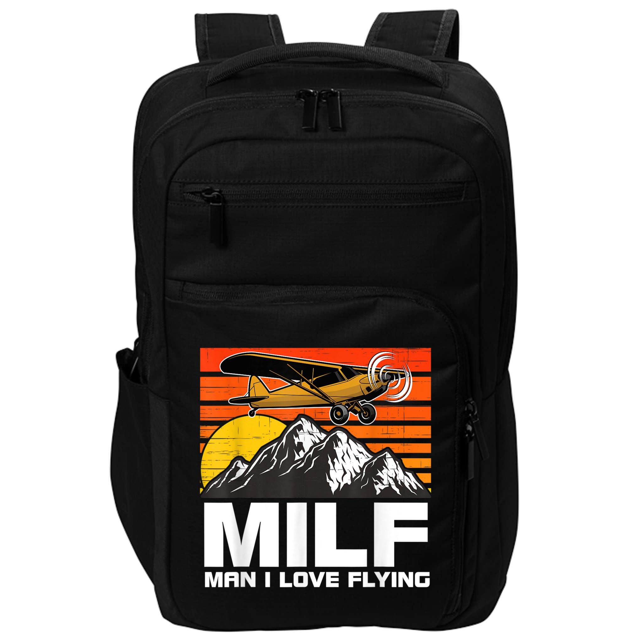 Funny Saying MILF Man I Love Flying Impact Tech Backpack