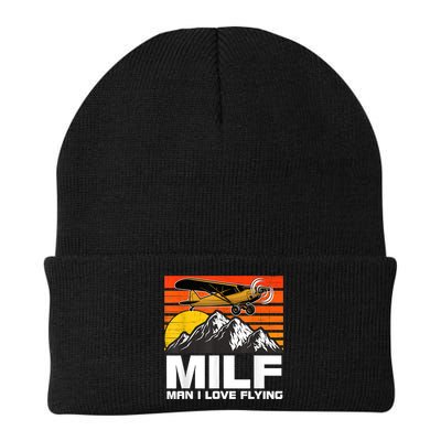 Funny Saying MILF Man I Love Flying Beanie