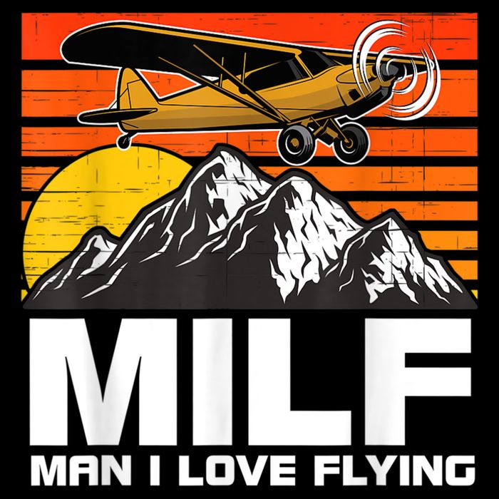 Funny Saying MILF Man I Love Flying Baby Bodysuit