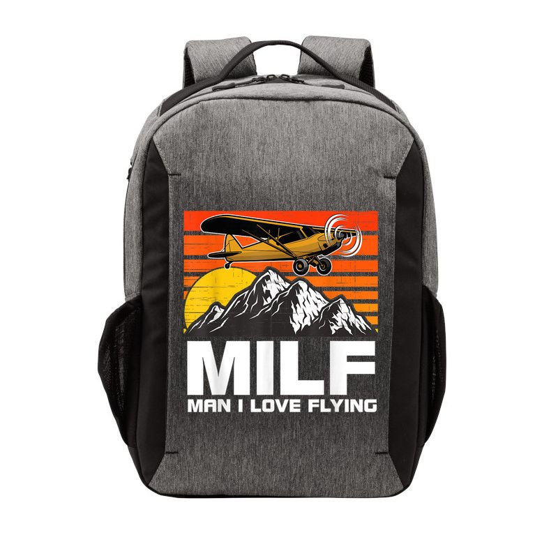 Funny Saying MILF Man I Love Flying Vector Backpack