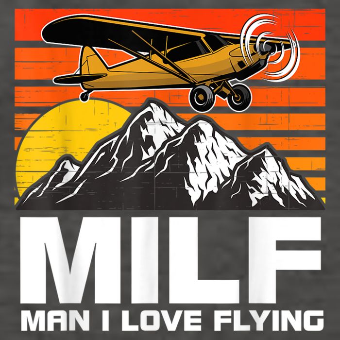 Funny Saying MILF Man I Love Flying Vector Backpack