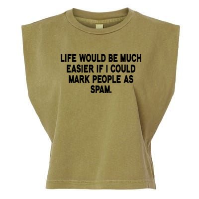 Funny Sarcastic Mark People As Spam Garment-Dyed Women's Muscle Tee