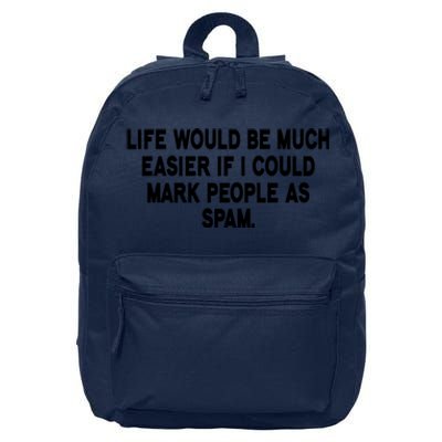 Funny Sarcastic Mark People As Spam 16 in Basic Backpack