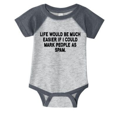 Funny Sarcastic Mark People As Spam Infant Baby Jersey Bodysuit