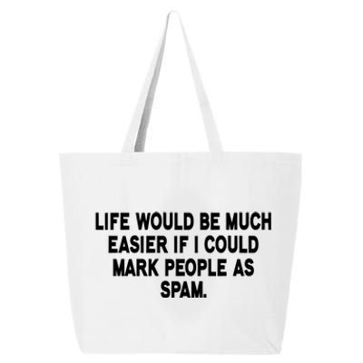 Funny Sarcastic Mark People As Spam 25L Jumbo Tote