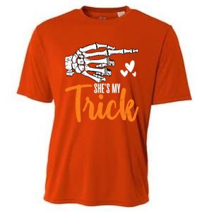 Funny SheS My Trick Skeleton Matching Couples Halloween Day Gift Cooling Performance Crew T-Shirt