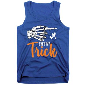 Funny SheS My Trick Skeleton Matching Couples Halloween Day Gift Tank Top