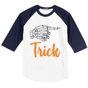 Funny SheS My Trick Skeleton Matching Couples Halloween Day Gift Baseball Sleeve Shirt