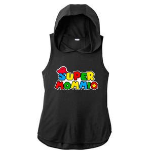 Funny Super Mommio Mother's Day Gamer Ladies PosiCharge Tri-Blend Wicking Draft Hoodie Tank