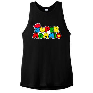 Funny Super Mommio Mother's Day Gamer Ladies PosiCharge Tri-Blend Wicking Tank