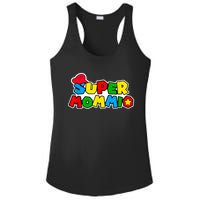 Funny Super Mommio Mother's Day Gamer Ladies PosiCharge Competitor Racerback Tank