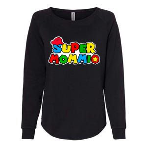 Funny Super Mommio Mother's Day Gamer Womens California Wash Sweatshirt