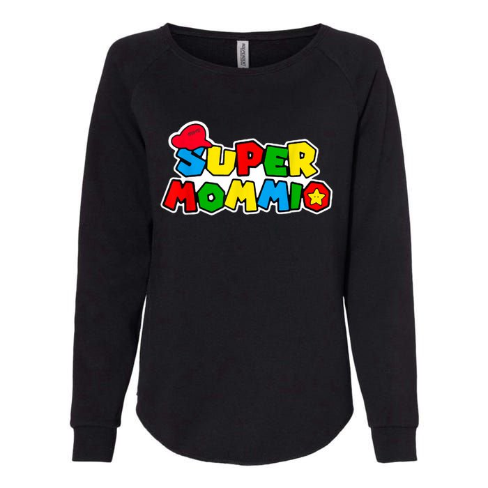 Funny Super Mommio Mother's Day Gamer Womens California Wash Sweatshirt