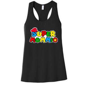 Funny Super Mommio Mother's Day Gamer Women's Racerback Tank